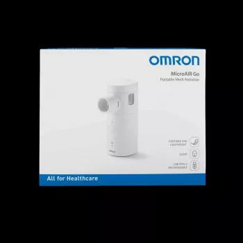 OMRON MicroAIR GO U300 vernevelaar - draagbare trilplaatvernevelaar voor volwassenen & kinderen, handzaam, stil <20 dB, inclusief maskers en batterijen