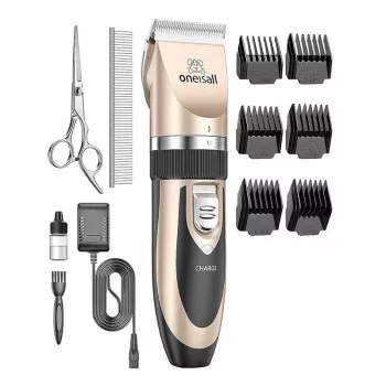 Oneisall P2 haartrimmer / scheermachine + schaar + kam-set (goud)