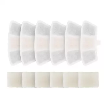 Oneisall PW04 vervangend filter voor huisdier-drinkfontein (6-pack) - driedubbele filtratie, actieve kool & ionenwisselaarhars