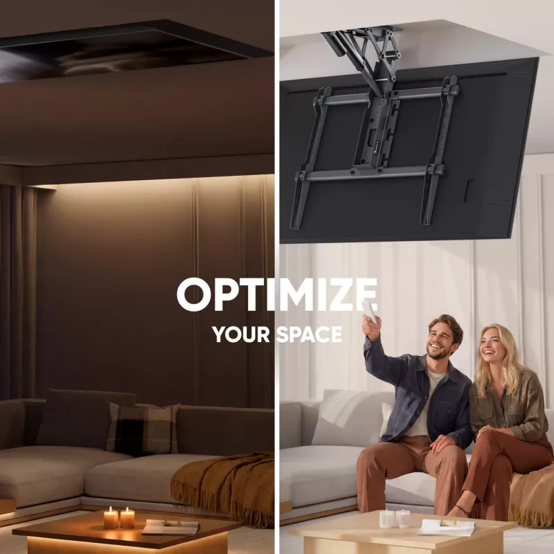 ONKRON N3LE-B Plafondbeugel voor tv's van 50-75 inch, zwart