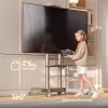ONKRON TS1571-C Mobiele tv-standaard voor 32-75 inch, champagne