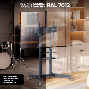 ONKRON TS1571-G mobiele TV-standaard voor 32-75 inch, grafiet