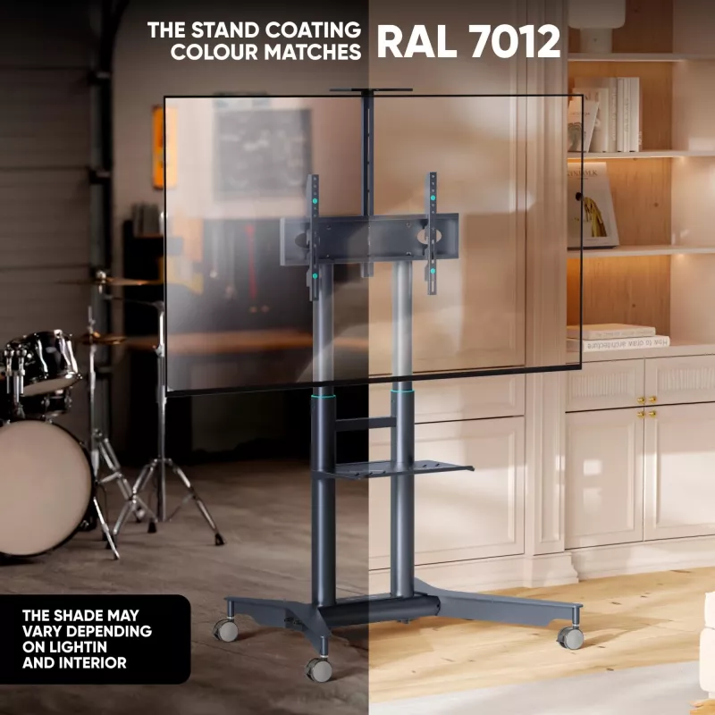 ONKRON TS1571-G Mobiele tv-standaard voor 32-75 inch, grafiet