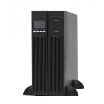 ONLINE USV XANTO 6000 UPS - 6000 VA / 5400 W - online dubbelconversie - rack/tower 3U - 2x C19, 4x C13, klemmenstrook - USB, RS-232, intelligent slot