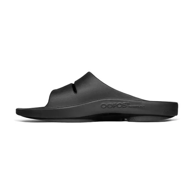 OOFOS OOahh Slide sandaal - Black/Black - EU 46