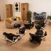 Oplite 104317 NitroKart V2 racing cockpit – zwart stalen sim-racing-rig met verstelbare kuipstoel