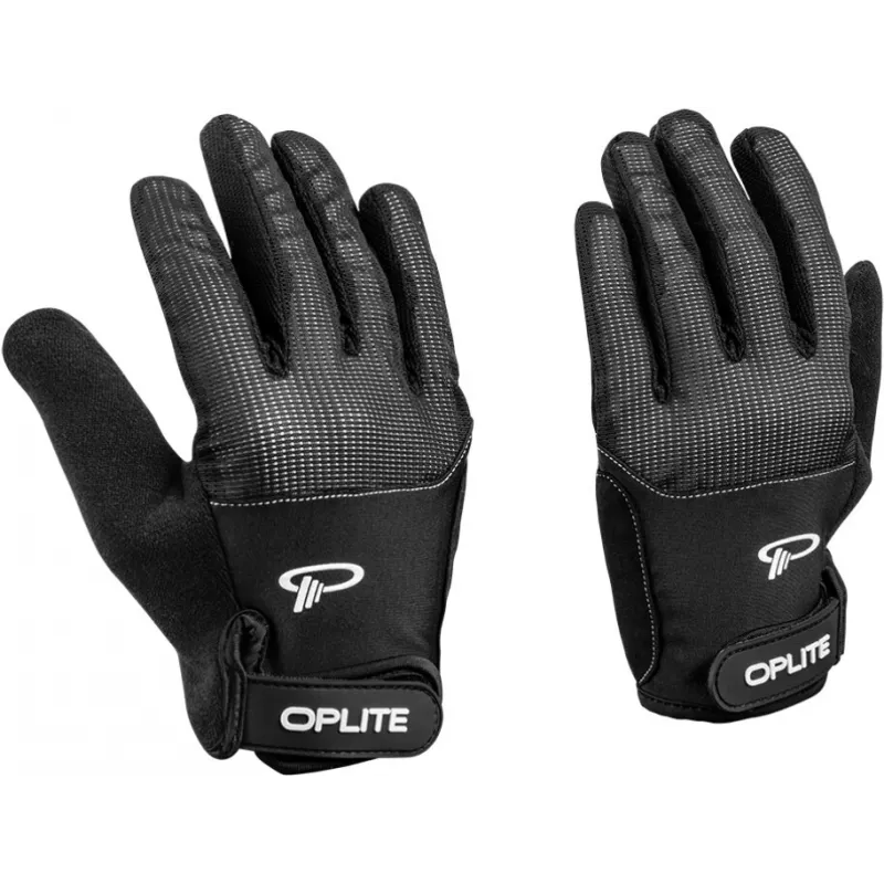 Oplite OP-GLOVE M sim racing handschoenen - zwart - kunstleer - polyester - silicone - spandex - 100 mm - 224 mm - 150 g
