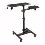 OPLITE universele standaard met wielen voor toetsenbord en muis – mobiele werkstationtrolley