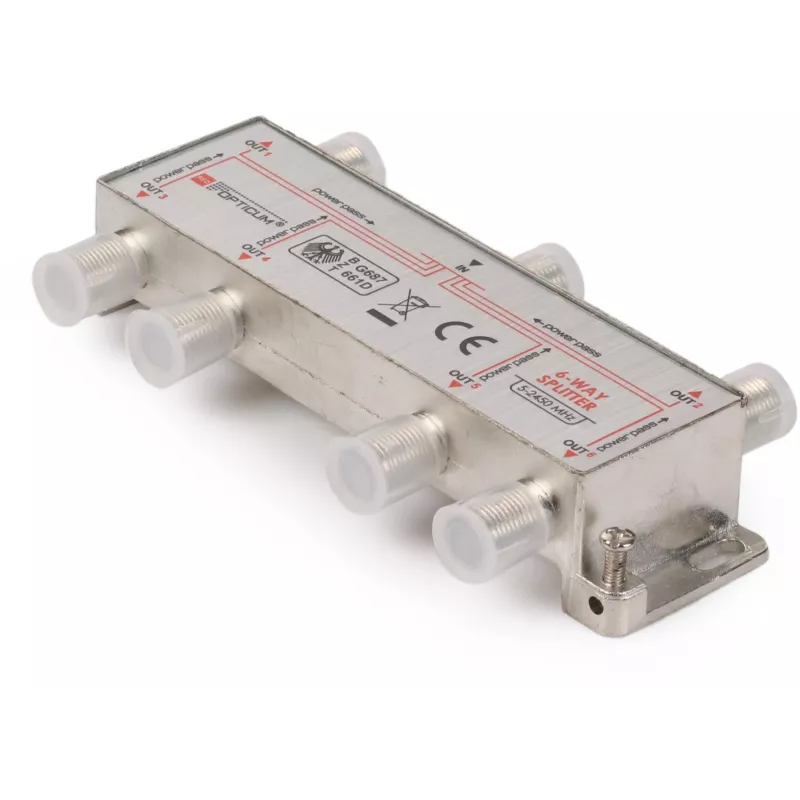 OPTICUM 1x6 DVB-T/SAT signaalverdeler 5-2400 MHz