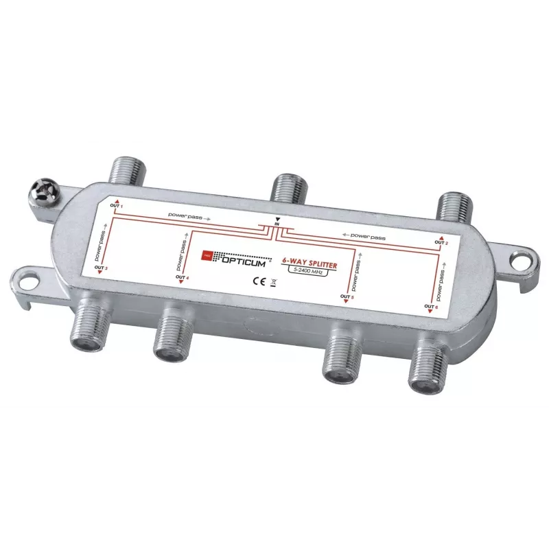 OPTICUM 1x6 DVB-T/SAT signaalverdeler 5-2400 MHz