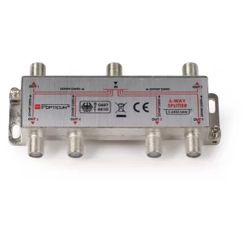 OPTICUM 1x6 DVB-T/SAT signaalverdeler 5-2400 MHz