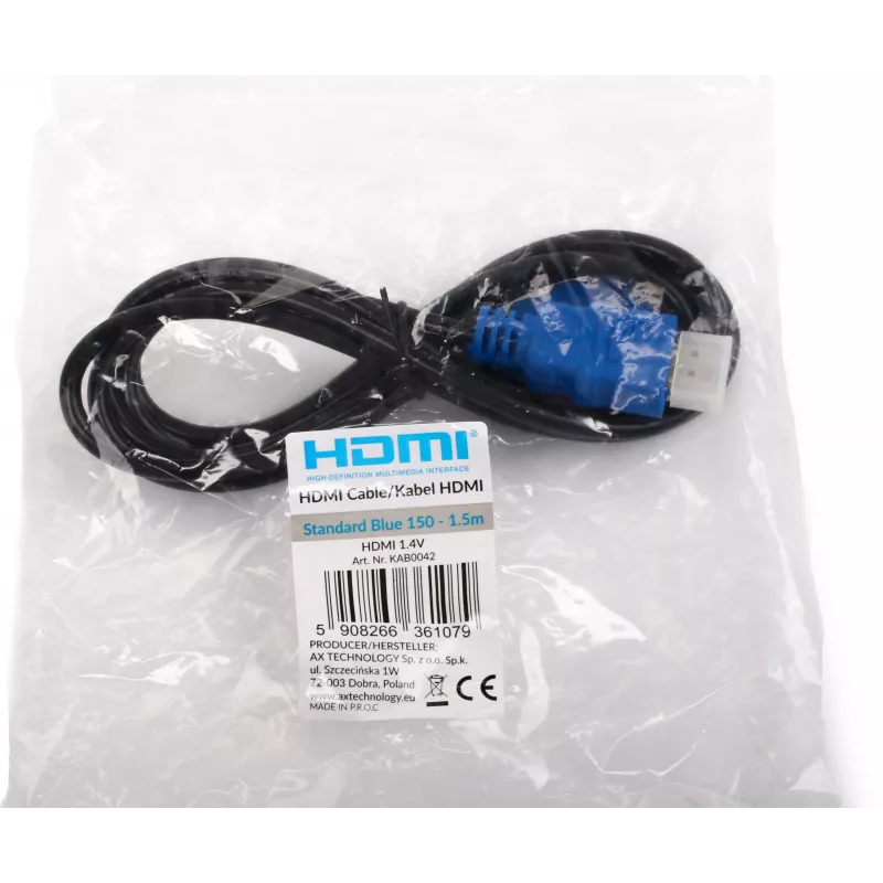 Opticum Standard Blue HDMI-kabel 1,5 m v1.4 High Speed met Ethernet