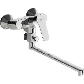 Oras Linea eenhendel-douchemengkraan chroom 150 mm