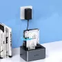 ORICO 6626C3-C-V1 2-voudige dockingstation met offline-kloonfunctie voor 2,5 inch/3,5 inch SATA HDD/SSD - grijs