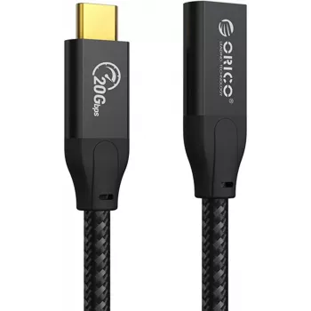 ORICO USB-C 3.2 Gen 2x2 verlengkabel – 20 Gbit/s, 100 W PD, 4K@60Hz, 1 m, zwart