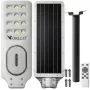 ORLLO 400W solar LED-straatlantaarn met 28W paneel, bewegingssensor & afstandsbediening, 2713LM, 6500K
