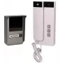 ORNO OR-DOM-SL-923 2-draads intercomset voor eengezinswoning, opbouwmontage, zilver/grijs buitenpaneel, witte Uniphone
