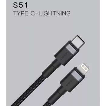 ORSEN S51 Type-C naar Lightning 3A 1m zwart