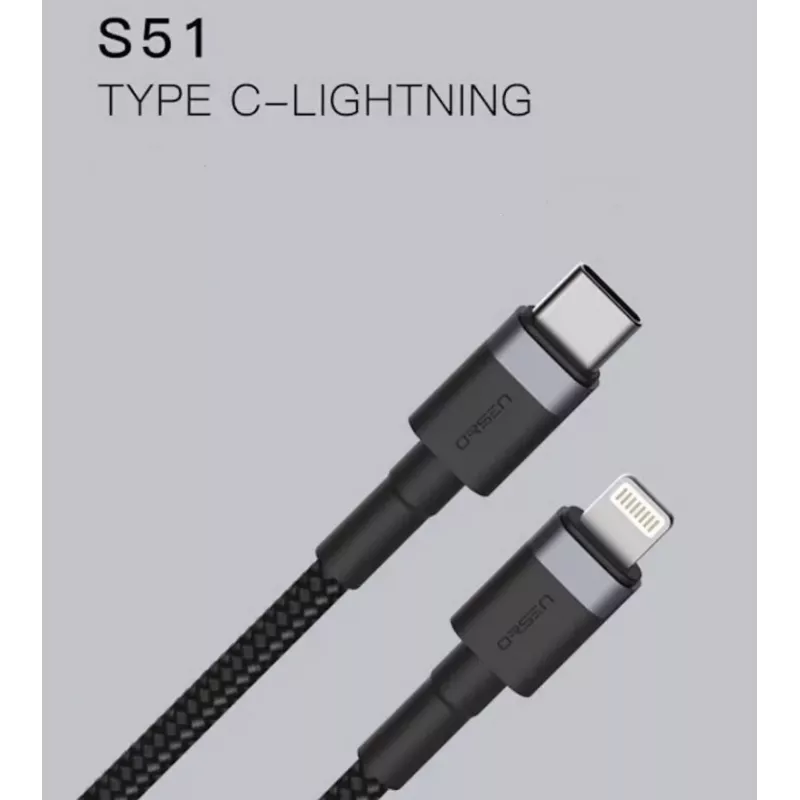 ORSEN S51 Type-C naar Lightning 3A 1m zwart