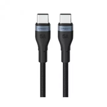 ORSEN S53 USB-C naar USB-C kabel 3A 1m zwart