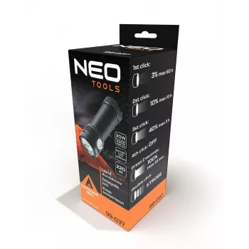 OSRAM P9 LED USB oplaadbare zaklamp 3300 lm zwart