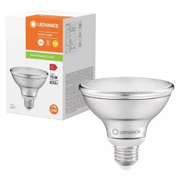 OSRAM PAR30 7,5W 75W-equivalent LED-reflectorlamp dimbaar 10W 633lm 2700K warm wit E27 36° stralingshoek