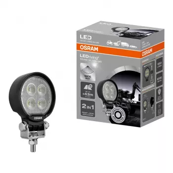 Osram ROUND WL VX80-WD LED-werklamp, 10W, 12/24V, 800lm, 6000K, breedstralend, IP67, ECE R10, DT-stekker, 80mm