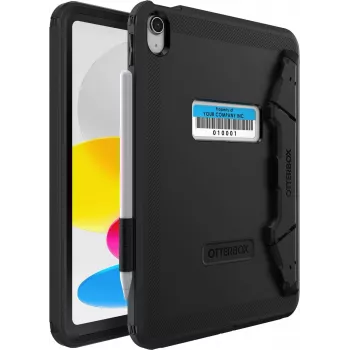 OtterBox Defender Series Kickstand Case voor iPad 10e generatie - extreem robuuste beschermhoes met geïntegreerde schermbescherming - getest volgens militaire norm - zwart (77-93756)