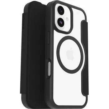 OtterBox React Folio MagSafe Series Case voor Apple iPhone 17 - Black Crystal (transparant/zwart)