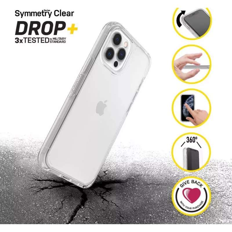 OtterBox Symmetry Series Case voor iPhone 12 en iPhone 12 Pro - Clear