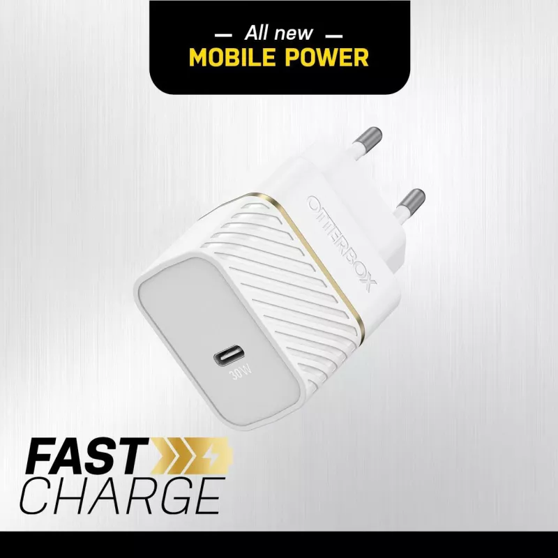 OtterBox Wandlader 30W USB-C PD 3.0 Cloud Dust White