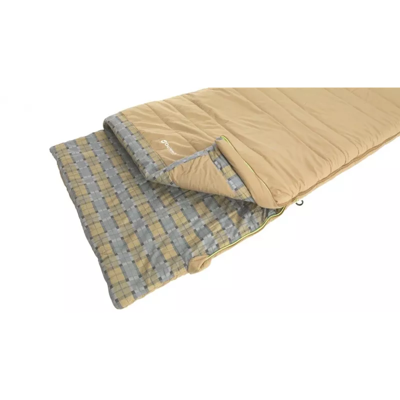 Outwell Commodore slaapzak 225 x 85 cm 9/5/-8 °C met los kussen 2-weg auto-lock L-vormige rits