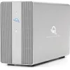 OWC Mercury Elite Pro Dual opslagbehuizing met 2 bays en 3-poorts usb-hub, SATA-600, USB 10 Gb/s, zilver