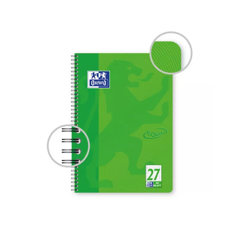 Oxford TOUCH oefenschrift - groen - A4+ - 80 vel - 90 g/m² - gelinieerd