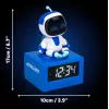 Paladone AstroBot Icon alarmklok - grijs/wit digitale LCD-robotwekker met snoozefunctie
