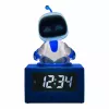 Paladone AstroBot Icon alarmklok - grijs/wit digitale LCD-robotwekker met snoozefunctie