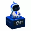 Paladone AstroBot Icon alarmklok - grijs/wit digitale LCD-robotwekker met snoozefunctie