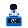 Paladone AstroBot Icon alarmklok - grijs/wit digitale LCD-robotwekker met snoozefunctie