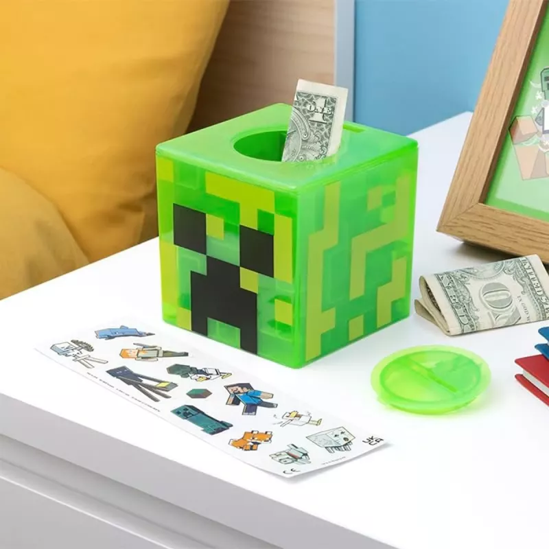 Paladone Minecraft Creeper Maze Safe V2 – Elektronisch puzzel-spaarslot met Creeper-geluidseffecten