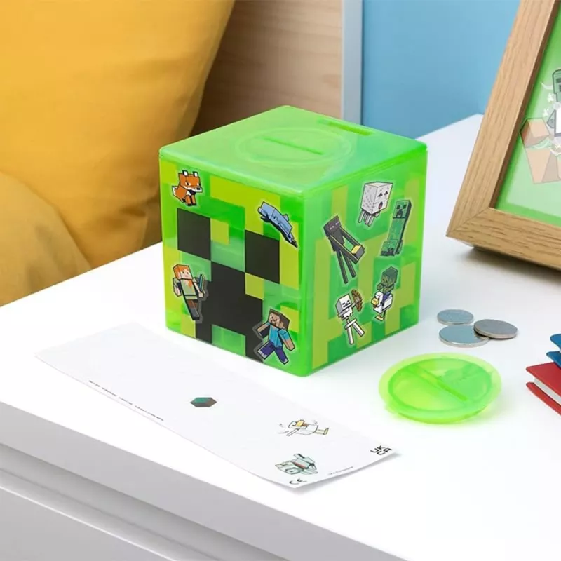 Paladone Minecraft Creeper Maze Safe V2 – Elektronisch puzzel-spaarslot met Creeper-geluidseffecten