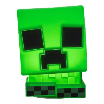 Paladone Minecraft Creeper SquishyGlo siliconenlamp oplaadbaar – dimbaar groen LED-nachtlampje met 3 helderheidsniveaus en Micro-USB-lading