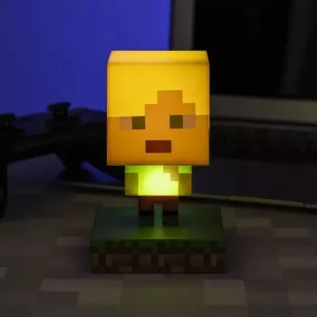 Paladone PP6591MCF Minecraft Alex Icon Light - USB-aangedreven LED-nachtlamp, meerkleurig wisselend