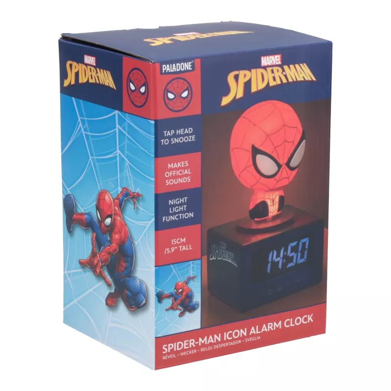 Paladone Spider-Man Icon Wekker - Digitaal LED, Rood/Zwart