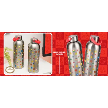 Paladone Super Mario Metal Water Bottle met Draagbeugel