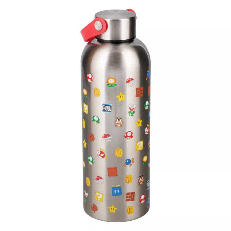 Paladone Super Mario Metal Water Bottle met Draagbeugel