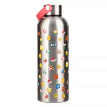 Paladone Super Mario Metal Water Bottle met Draagbeugel