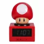 Paladone Super Mario Super Mushroom Icon wekker - digitaal LCD, USB-voeding, officiële Nintendo-geluidseffecten, rood/wit