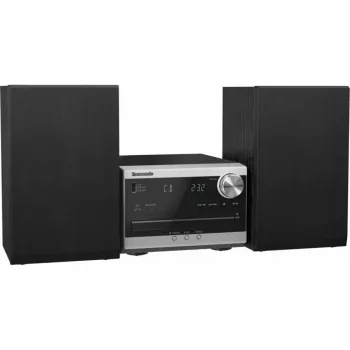 Panasonic SC-PM272EG-S micro hi-fi systeem met CD, Bluetooth, DAB/DAB+ radio, USB en AUX - zilver (20 W RMS)