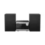Panasonic SC-PM272EG-S micro hi-fi systeem met CD, Bluetooth, DAB/DAB+ radio, USB en AUX - zilver (20 W RMS)