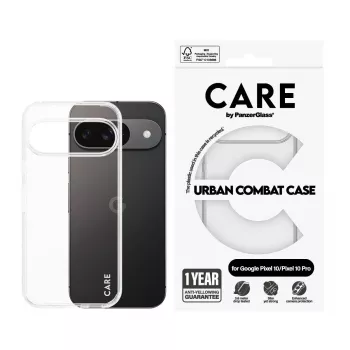 PanzerGlass CARE by Flagship Case transparant Urban Combat met heldere rand voor Google Pixel 8 Pro
